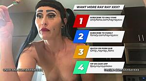 Alternatif kız Ray Ray, komşusunun dildolarıyla yoğun orgazmlar yaşıyor