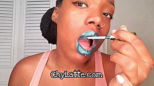Get ready for a mouth-watering display of black amateur's full lips