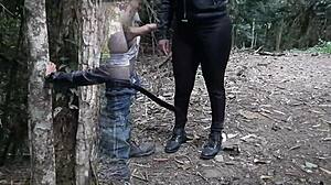 Amateur teen gets creampied in the forest