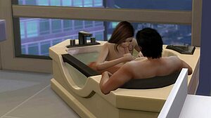 Sims 4 necenzurirani video oralnega seksa v jacuzziju