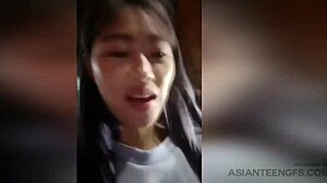 Chinees amateurstel geniet van buitenseks in HD-video