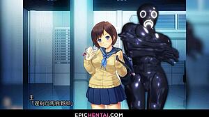 Fantasi anime yang diilhamkan menampilkan gadis cam berpayudara besar yang pancut dengan meletup