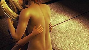 코스프레와 하드코어 섹스 장면에서 순종적인 캐릭터가 등장하는 젠신 임팩트 테마의 헨타이